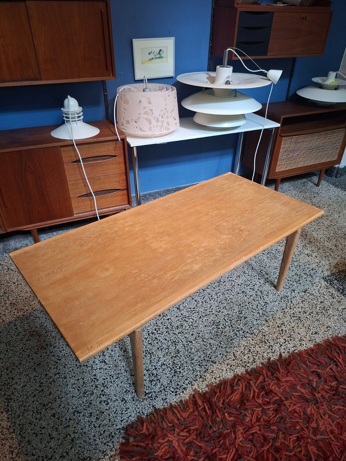 Hans Wegner salontafel voor Getama orgineel, Ophalen, Rechthoekig, 100 tot 150 cm, 50 tot 100 cm