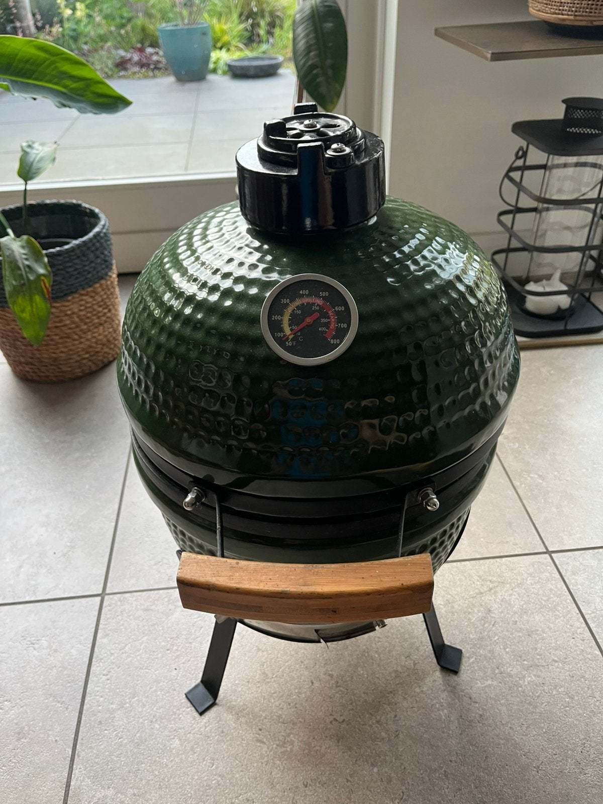 Kamado 33cm, slechts 1x gebruikt, Tuin en Terras, Ophalen, Gebruikt, Met accessoires