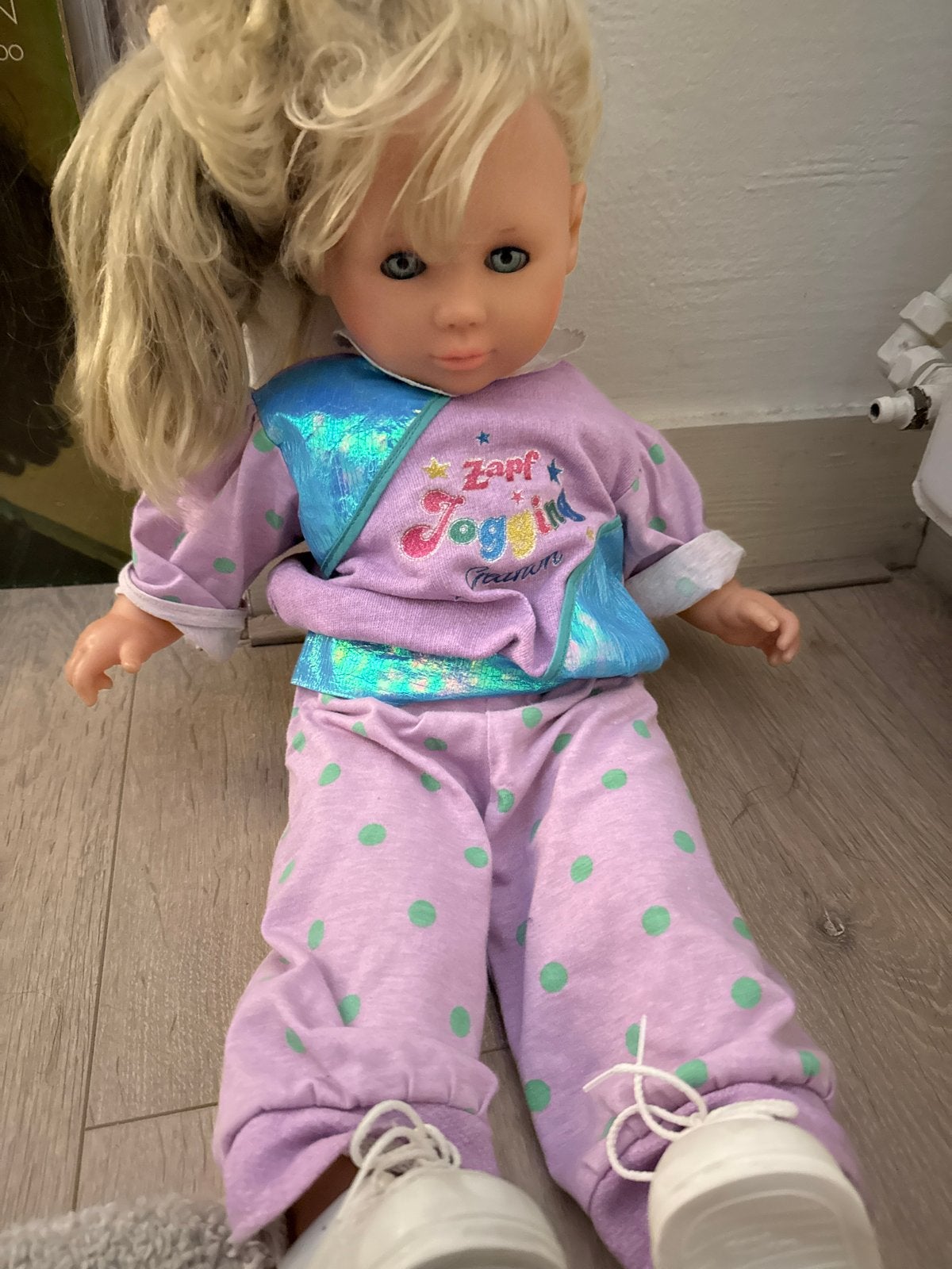 Zapf Jogging Creation pop met blonde haren, Ophalen of Verzenden, Gebruikt, Babypop