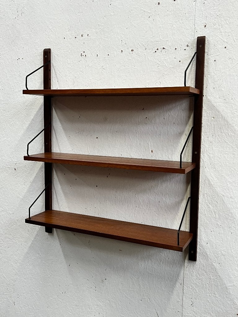 Vintage Poul Cadovius wandsysteem, Royal System, Met plank(en), Gebruikt, Teakhout, Onbekend
