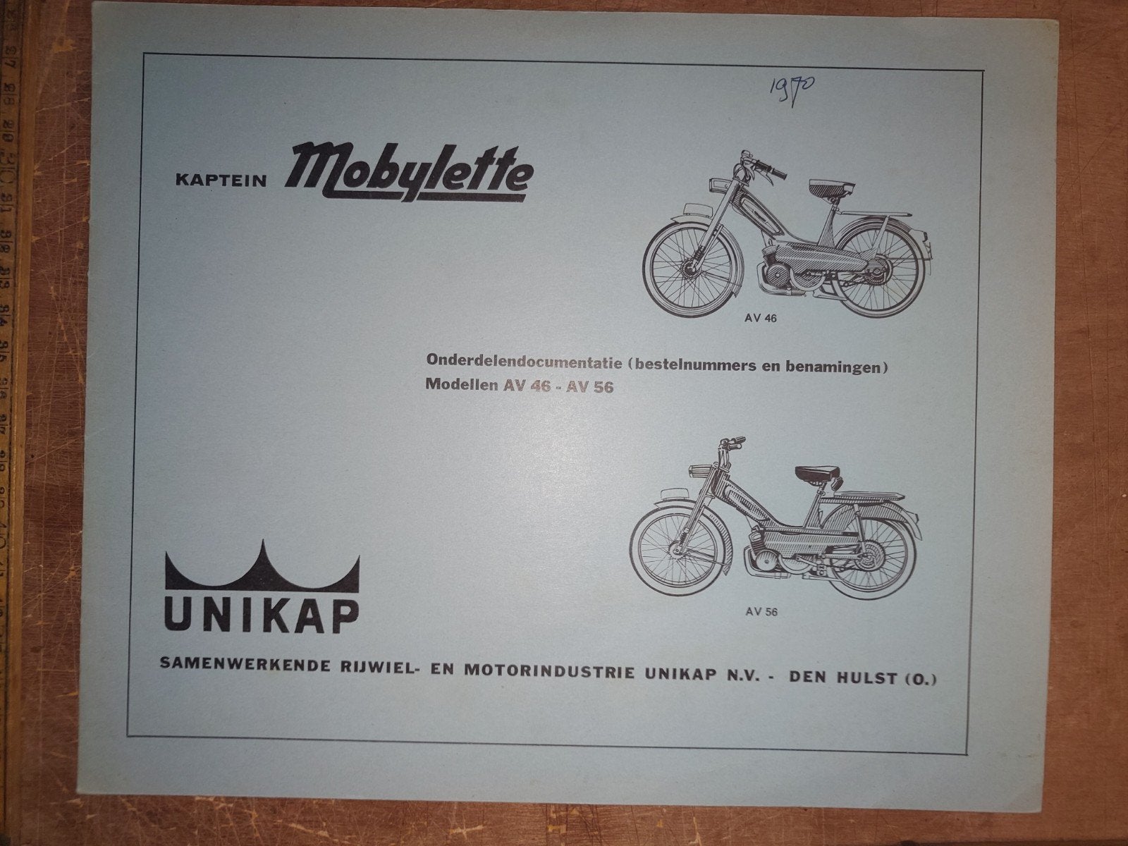Kapitein Mobylette onderdelen catalogus, Ophalen of Verzenden