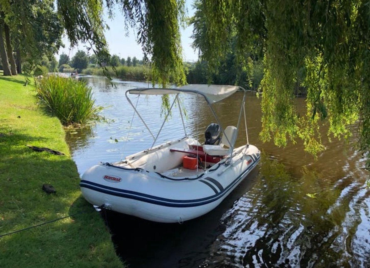 Complete Suzumar rubberboot Evinrude 15pk buitenboordmotor, Watersport en Boten, Ophalen, Suzumar, Gebruikt, Inclusief motor