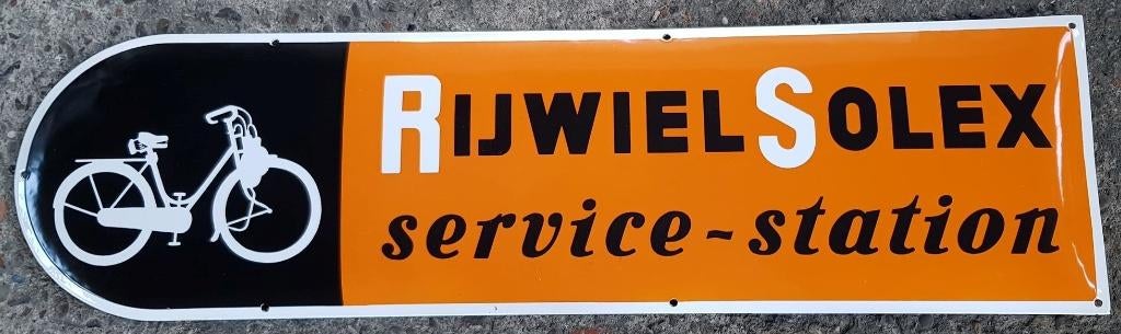 Solex rijwiel service emaillen reclame decoratie bord garage, Verzamelen, Merken en Reclamevoorwerpen, Reclamebord, Ophalen of Verzenden