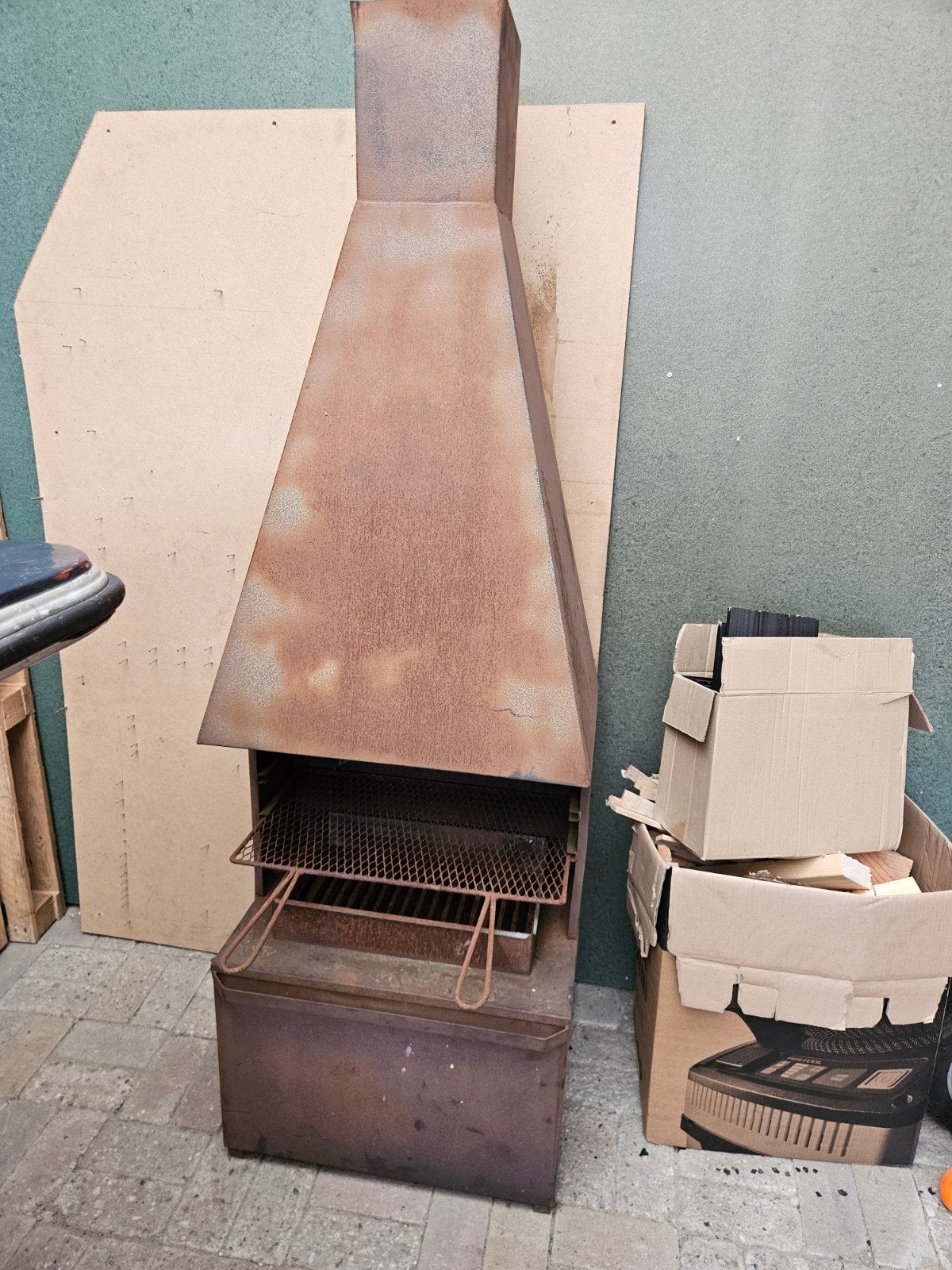 Tuinhaard buitenhaard barbecue, Ophalen
