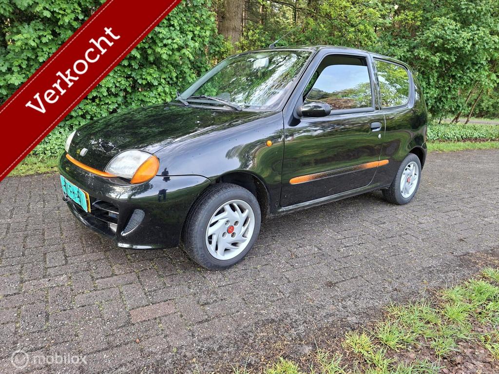 Fiat Seicento 1100 ie Sporting nette auto weinig km nw apk, Zwart, Origineel Nederlands, Handgeschakeld, 710 kg
