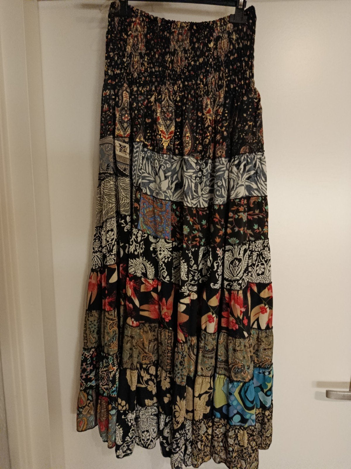 boho maxi rok one size zgan, Kleding | Dames, Ophalen of Verzenden, Zo goed als nieuw, Maat 38/40 (M), Onder de knie