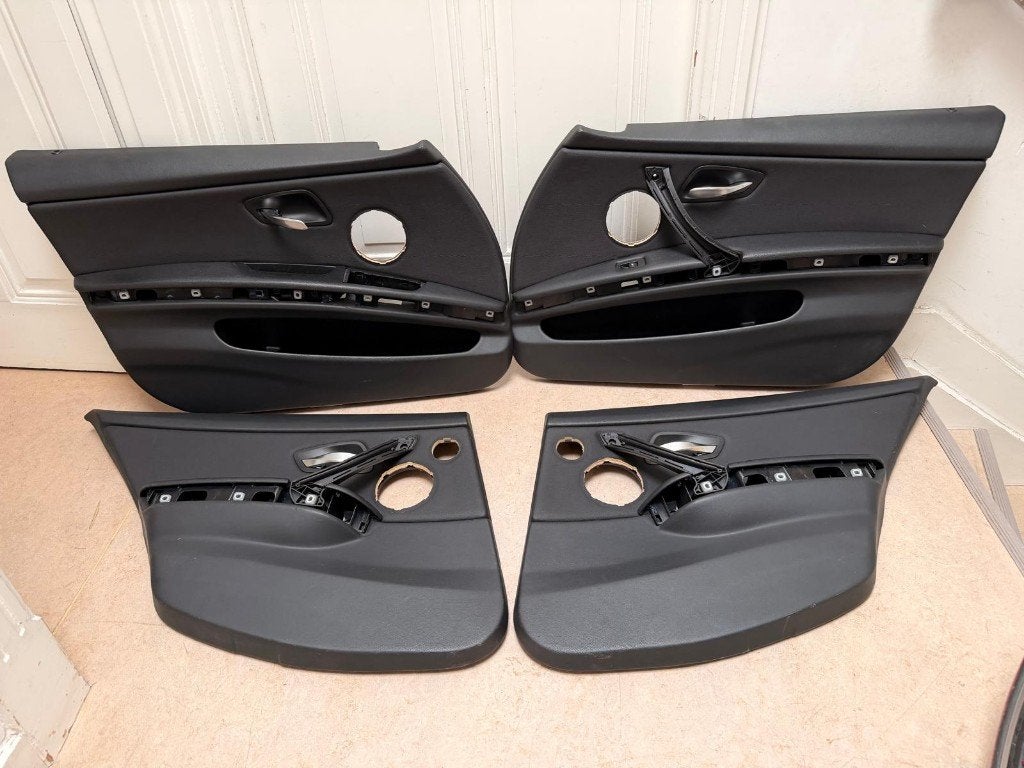 Complete set zwart leren deurpanelen voor BMW E90, 91, 92, Ophalen of Verzenden, Gebruikt, BMW