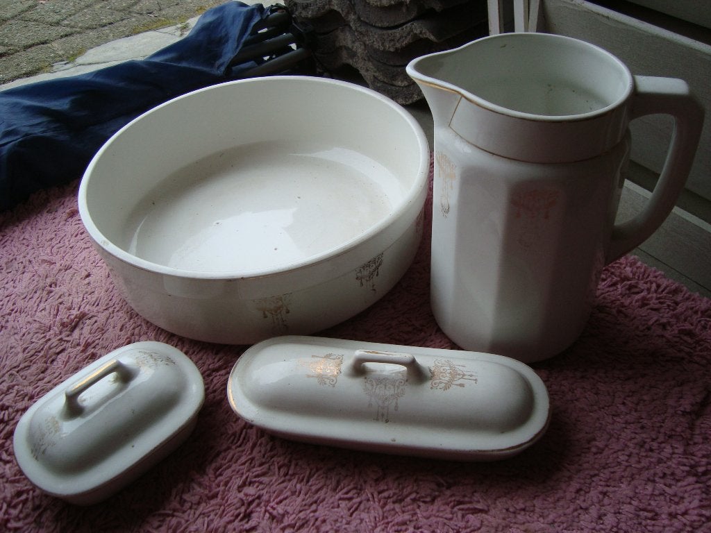 Lampet set, Antiek en Kunst, Antiek | Porselein, Ophalen of Verzenden