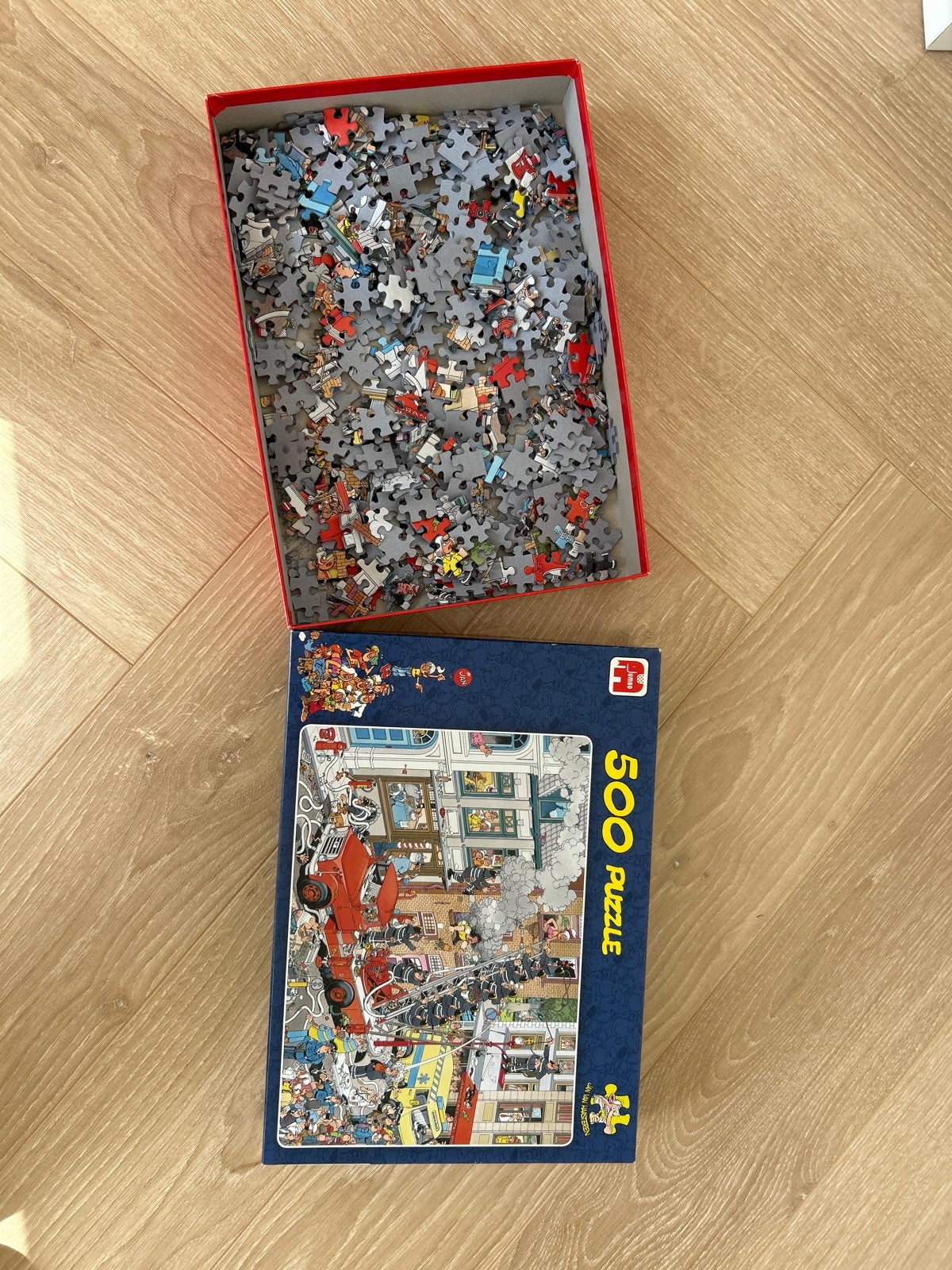 Jan van Haasteren 500 stukjes puzzel - Brandweer, Hobby en Vrije tijd, Denksport en Puzzels, Ophalen of Verzenden, 500 t/m 1500 stukjes