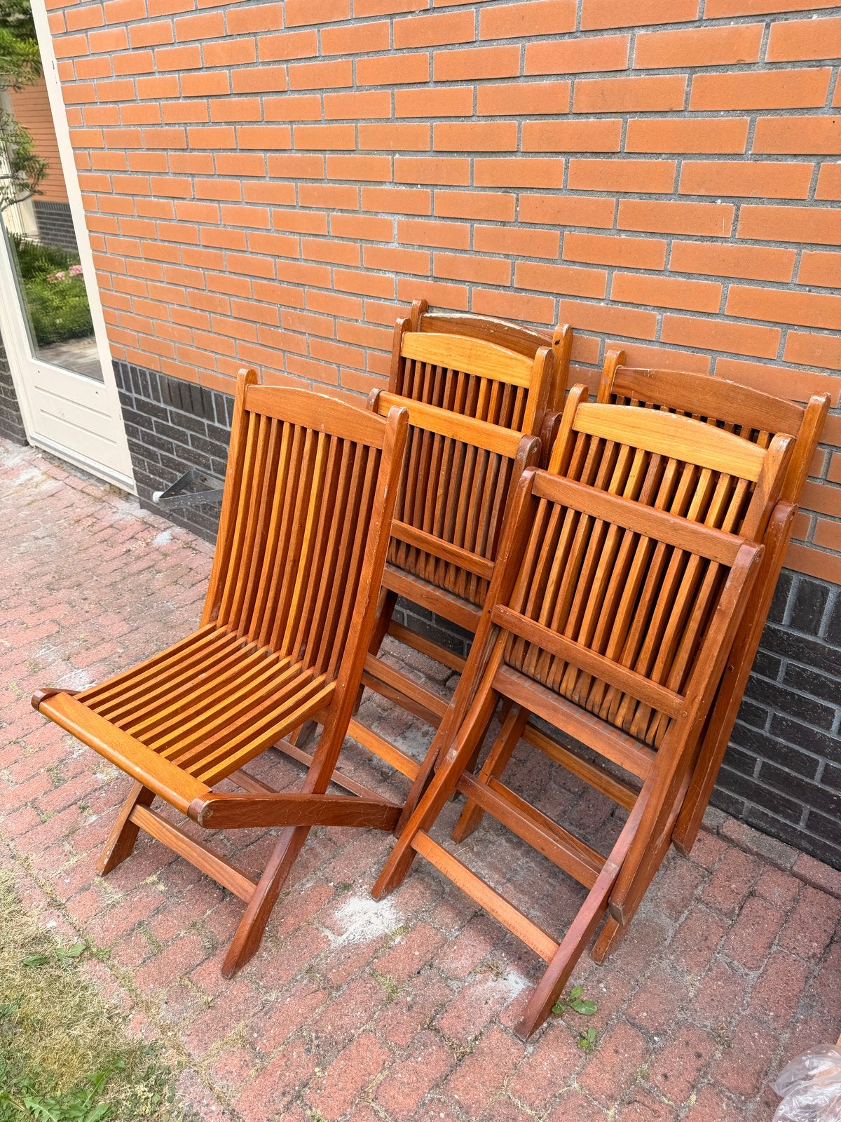 Houten tuinstoelen, Ophalen, Gebruikt, Hout, Inklapbaar
