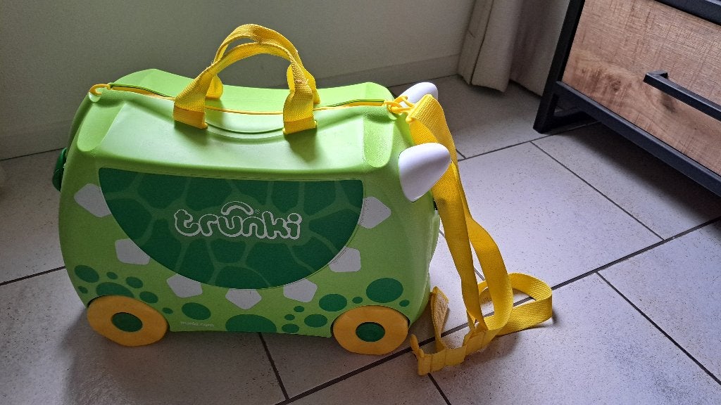 Trunki Ride-on Dinosaurus Dudley kinderkoffer 46x30x21cm, Wieltjes, Hard kunststof, Minder dan 50 cm, Ophalen of Verzenden
