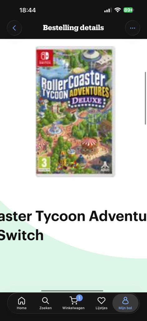 roller coaster tycoon nieuw 1x 15 minuten gespeeld, 1 speler, Ophalen of Verzenden, Zo goed als nieuw, Vanaf 3 jaar