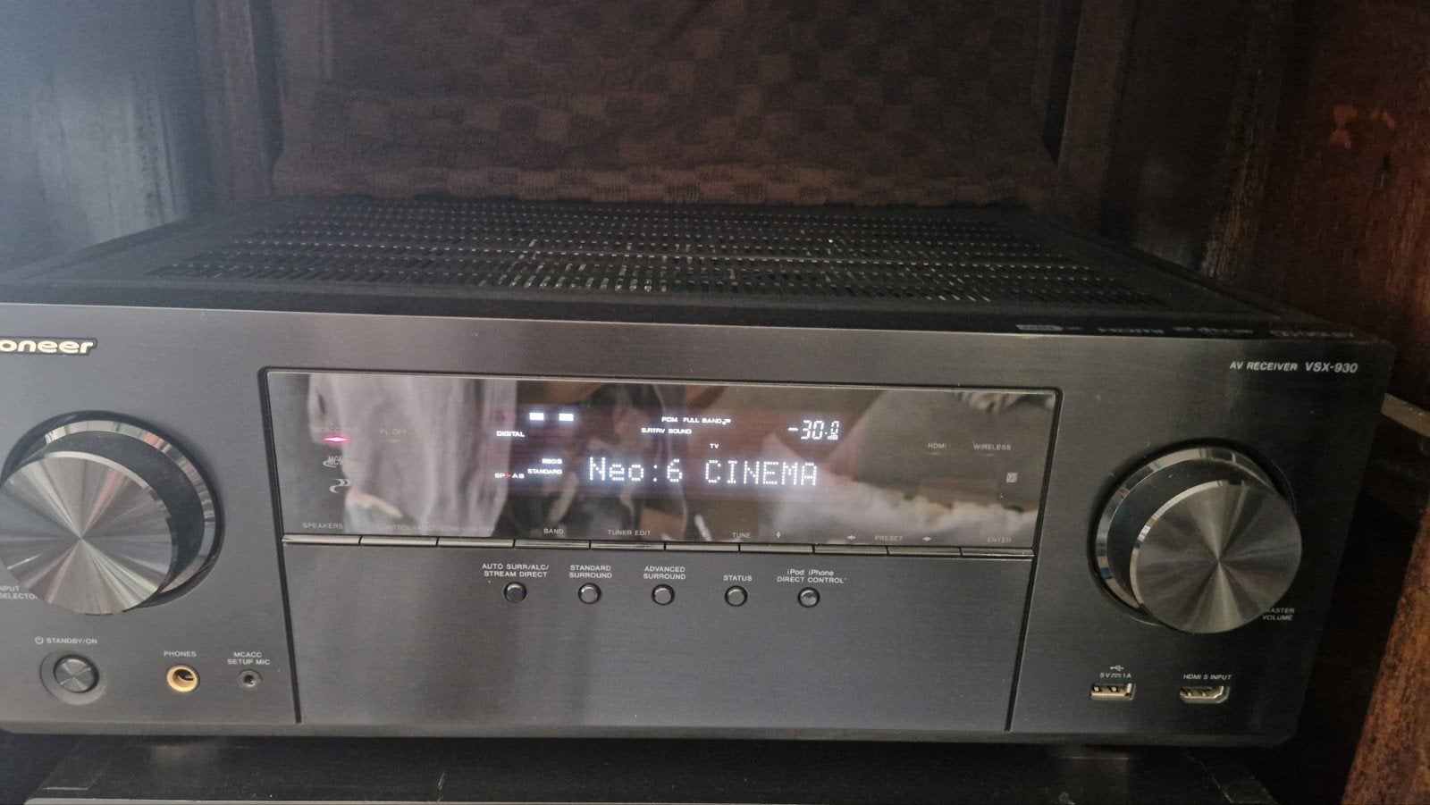 Pioneer VSX-930 AV Receiver Dolby-Atmos, Ophalen, Gebruikt, Pioneer, 120 watt of meer