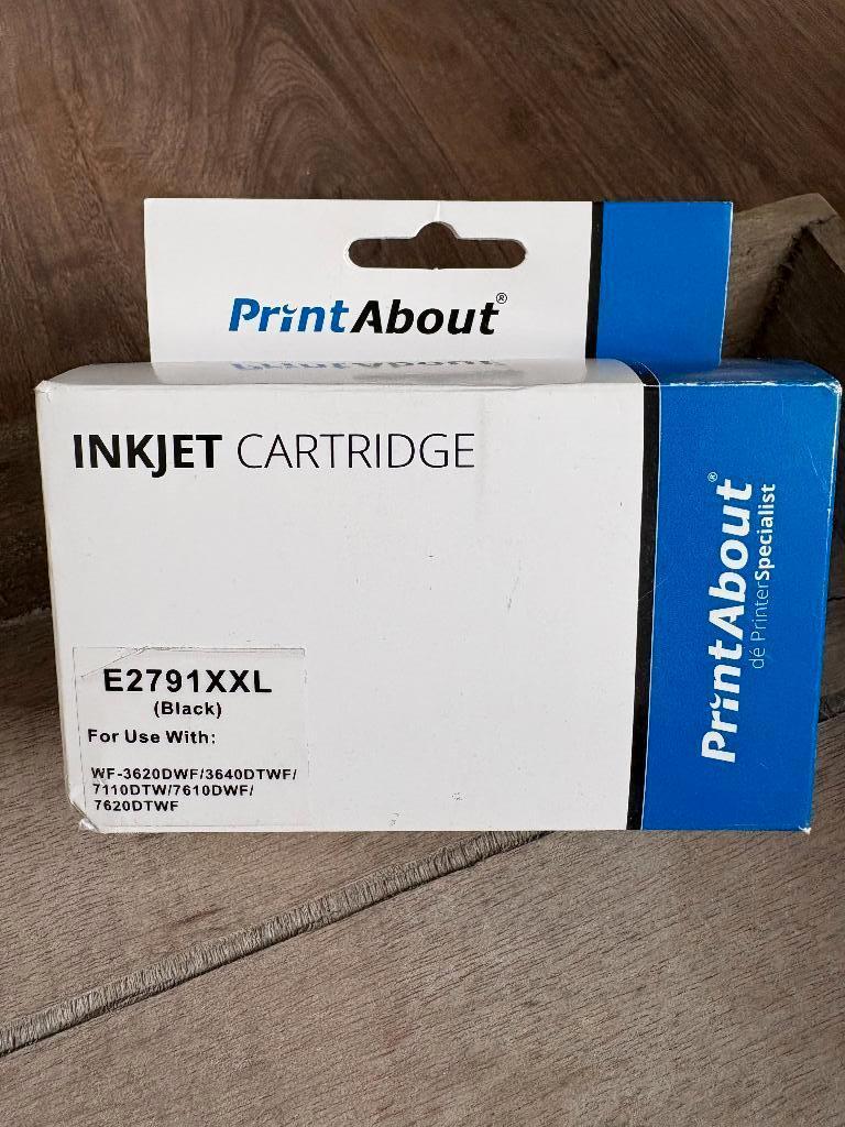 Inktjet Cartridge zwart E2791XXL Voor Epson Printer, Ophalen of Verzenden, Nieuw, Cartridge, Huismerk