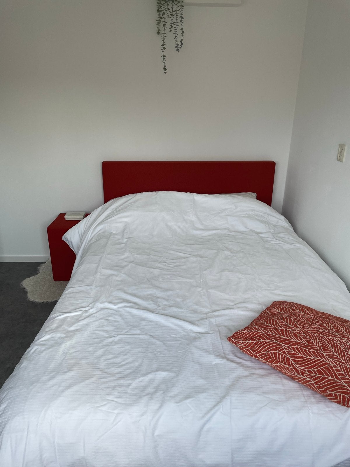 Boxspring 140x200 met 2 hockers, Ophalen, Tweepersoons, 140 cm, Zo goed als nieuw