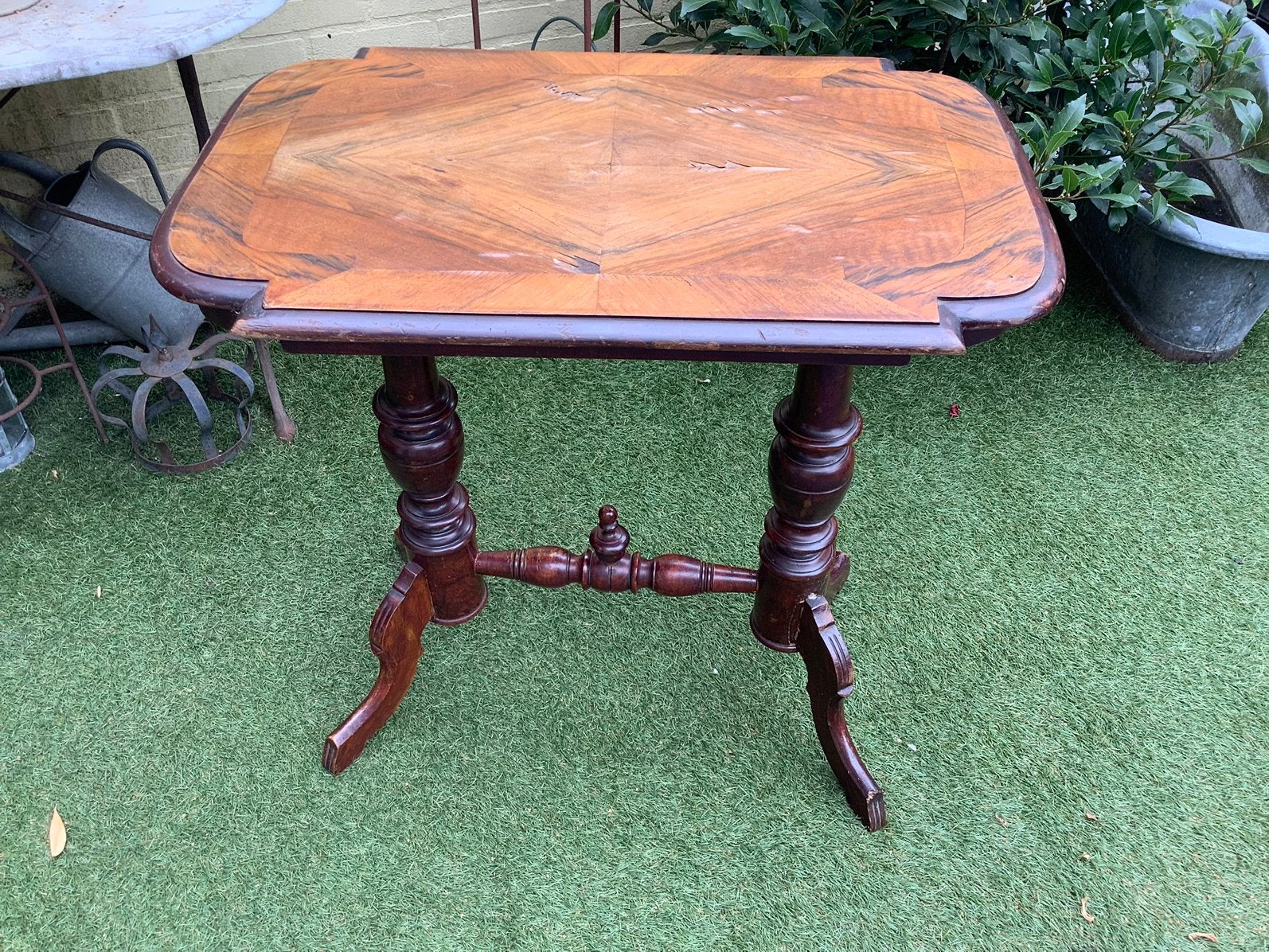 Antieke bijzet-/karaffentafel Koning Willem III opknapper, Ophalen