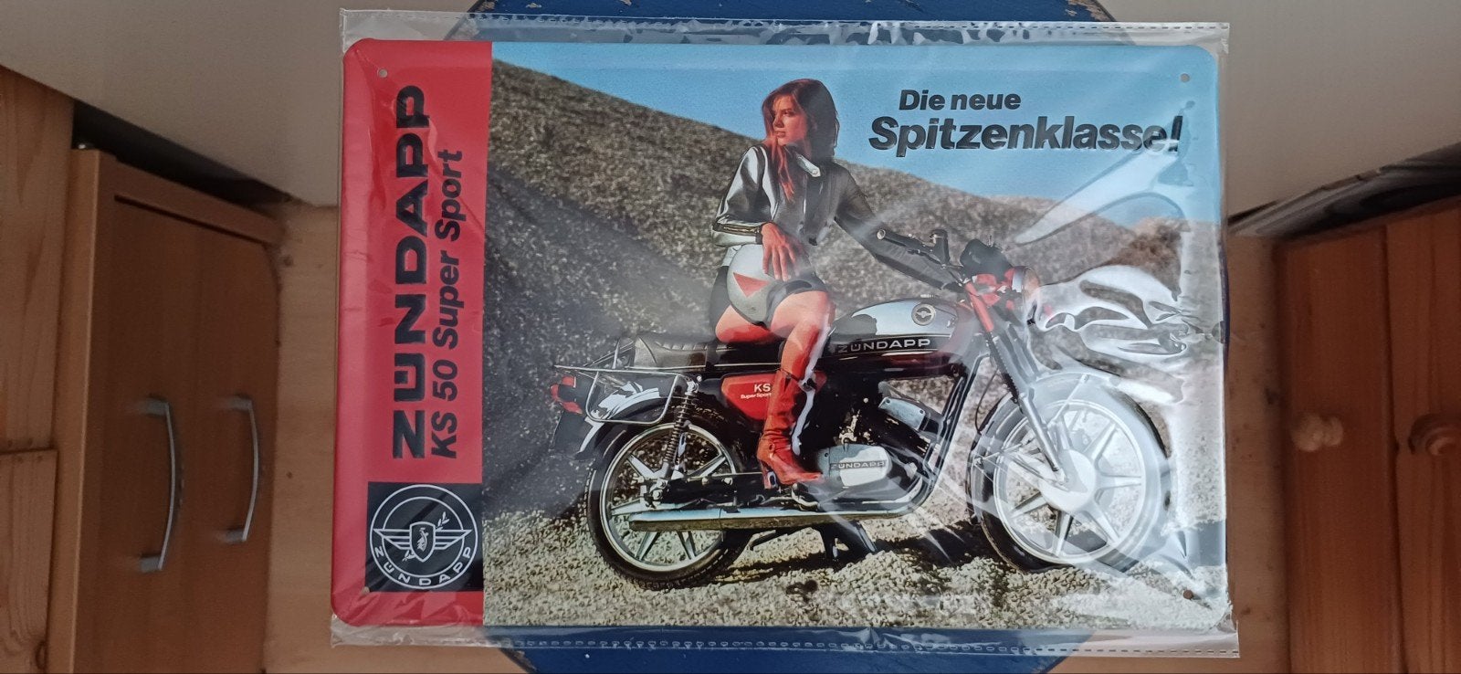 Zundapp  KS  50 super sport blikken bord., Ophalen of Verzenden, Nieuw, Overige typen