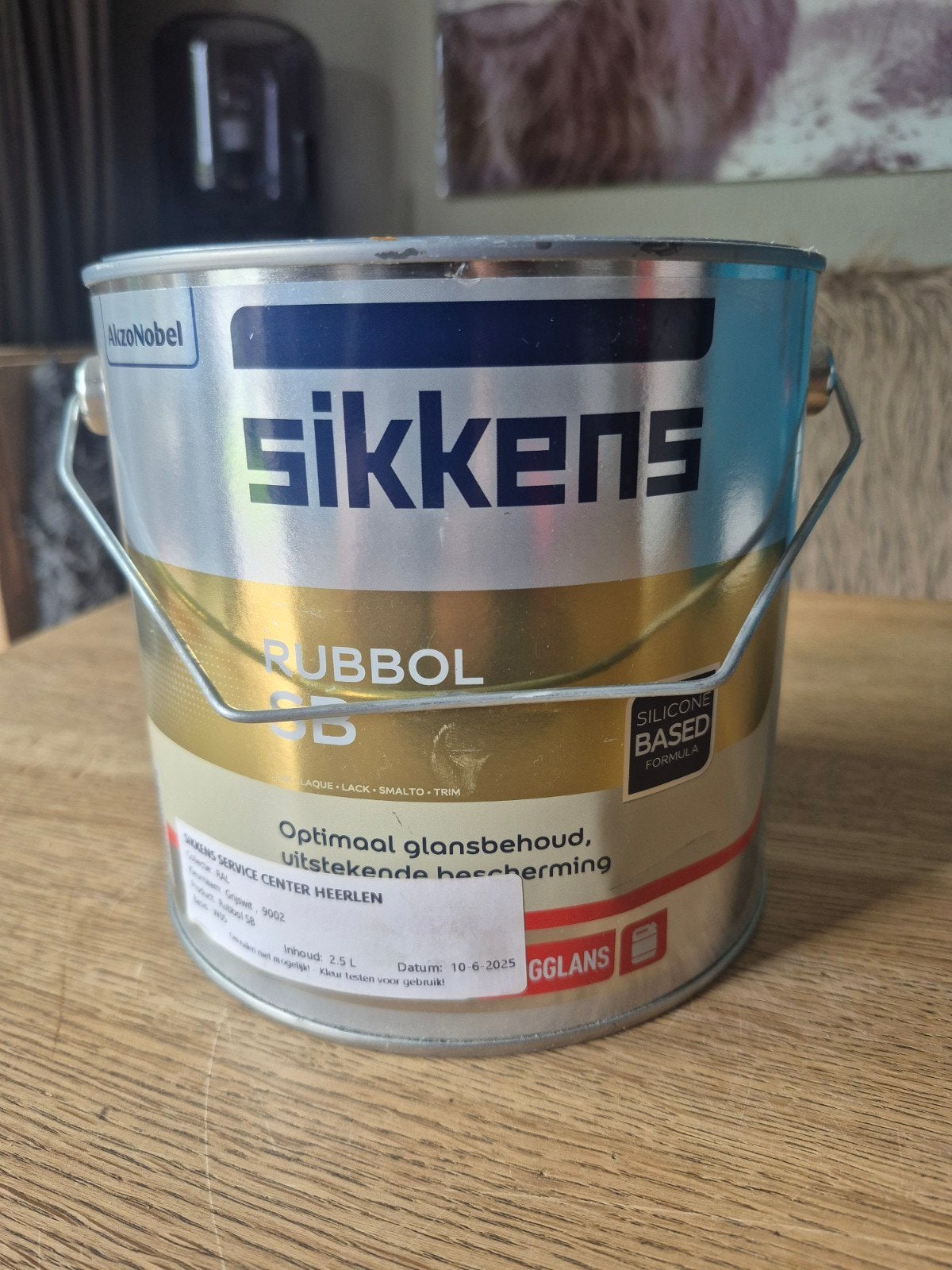 Sikkens Rubbol SB  2,5 liter grijswit RAL 9002, Wit, Nieuw, Ophalen of Verzenden, Lak
