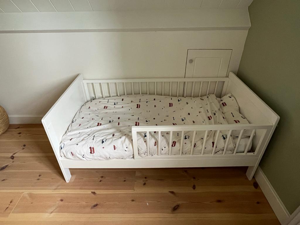Petite Amelie peuterbed Vivienne 140x70 cm met toebehoren, Ophalen, 70 tot 85 cm, 140 tot 160 cm, Zo goed als nieuw