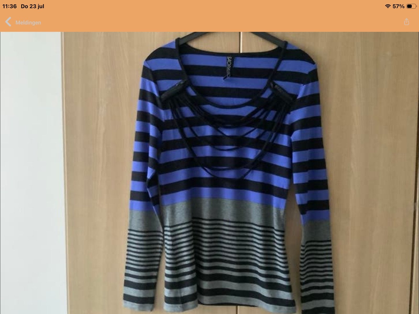 Sao Paulo gestreepte shirt met lange mouwen, Lange mouw, Maat 34 (XS) of kleiner, Gedragen, Verzenden