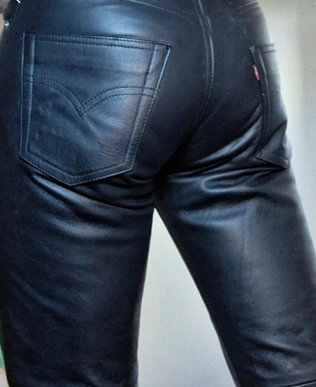 Leren broek levi's, limited edition lot53. Zeldzaam!, Verzenden, Zwart, Nieuw, W32 (confectie 46) of kleiner