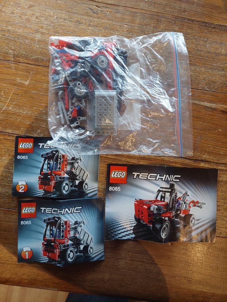LEGO Technic 8065 Mini Kiepwagen met instructies, Gebruikt, Lego, Ophalen of Verzenden, Technic