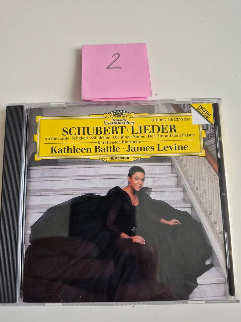 Schubert Lieder - Kathleen Battle, James Levine CD, Ophalen of Verzenden, Romantiek, Zo goed als nieuw, Vocaal