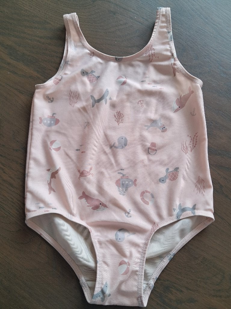 K35 LIchtroze badpak H&M maat 86/92, Gebruikt, Meisje, Ophalen of Verzenden, Maat 86