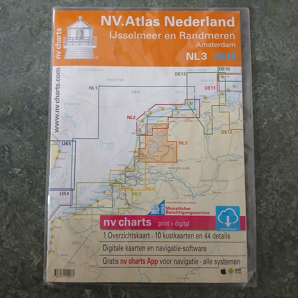 NV.Atlas Nederland NL3 2019 - IJsselmeer en Randmeren, Watersport en Boten, Ophalen of Verzenden, Zo goed als nieuw