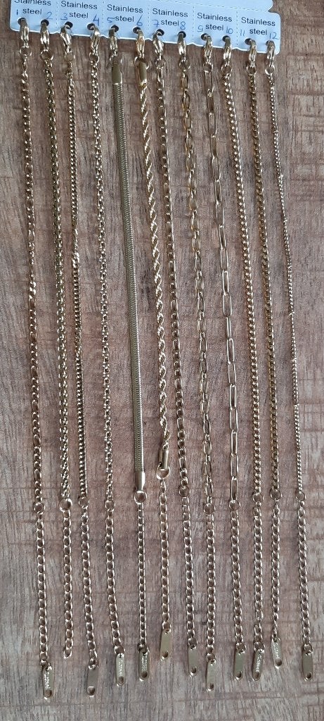 Gouden armbandjes, RVS stainless steel, Ophalen, Nieuw, Goud, Staal