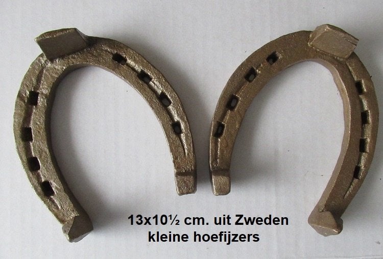 set oude kleine hoefijzers uit Zweden, voor pony/trekgeit, Ophalen of Verzenden, Gebruikt