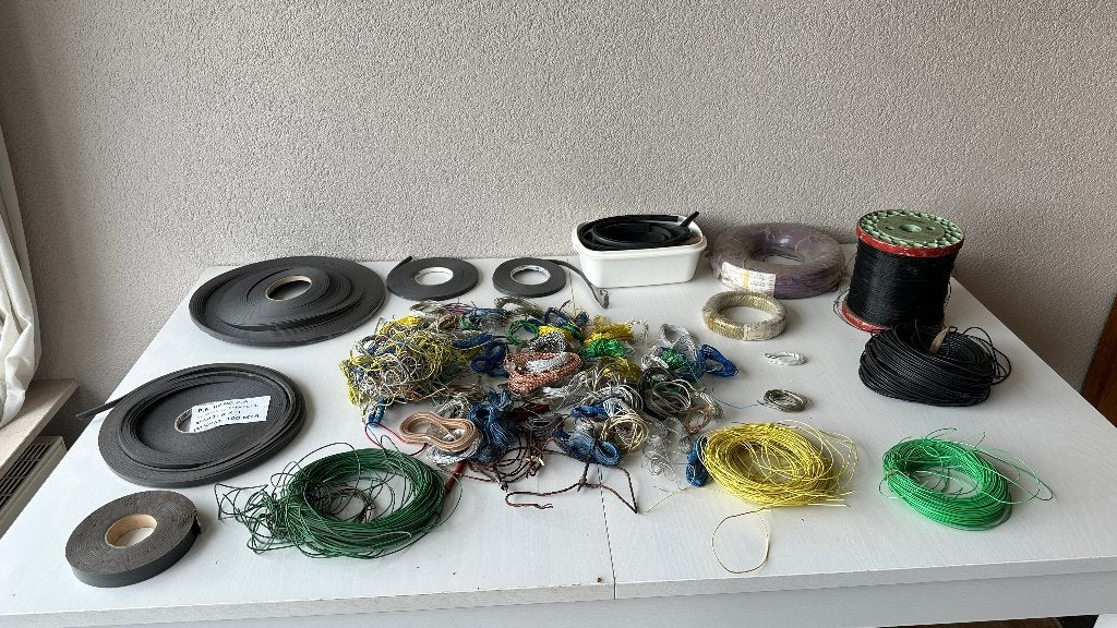 Partij draad en compriband voor jukeboxen in 1 koop, Verzamelen, Ophalen of Verzenden, 1950 tot 1960, Overige merken