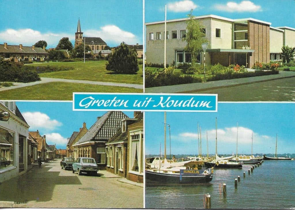 Koudum- -4-luik., Verzamelen, Ophalen of Verzenden, 1980 tot heden, Gelopen, Friesland