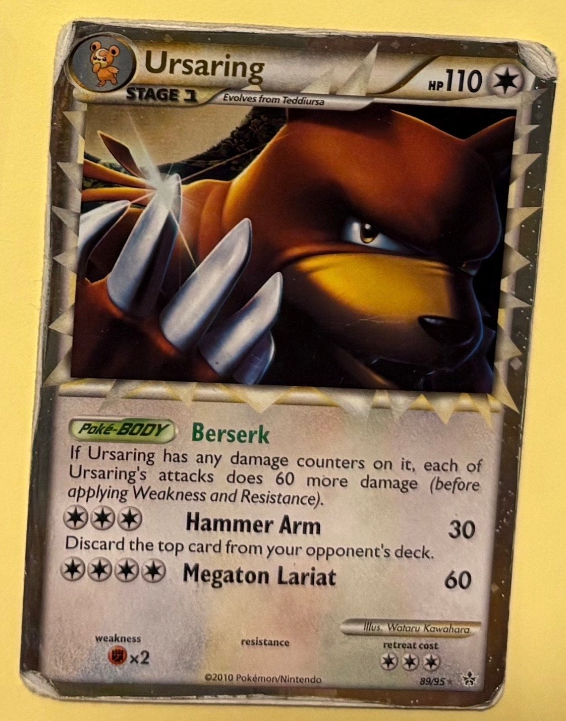 Pokémon Kaart Ursaring HP110, Ophalen of Verzenden, Gebruikt, Losse kaart
