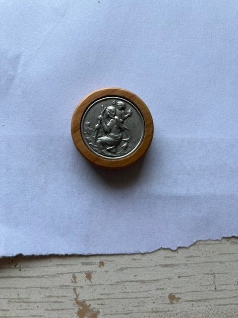 heilige christoffel met plakmogelijkheid, Ophalen of Verzenden, Zo goed als nieuw