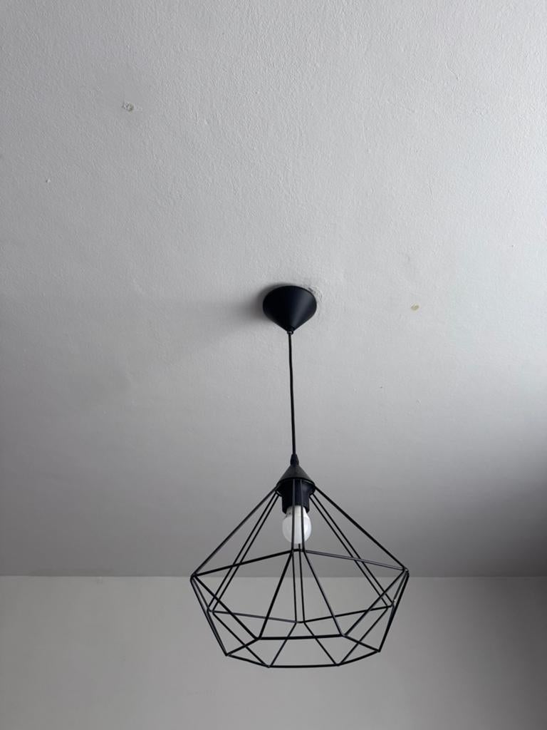 Hanglamp zwart diamant vorm, Ophalen