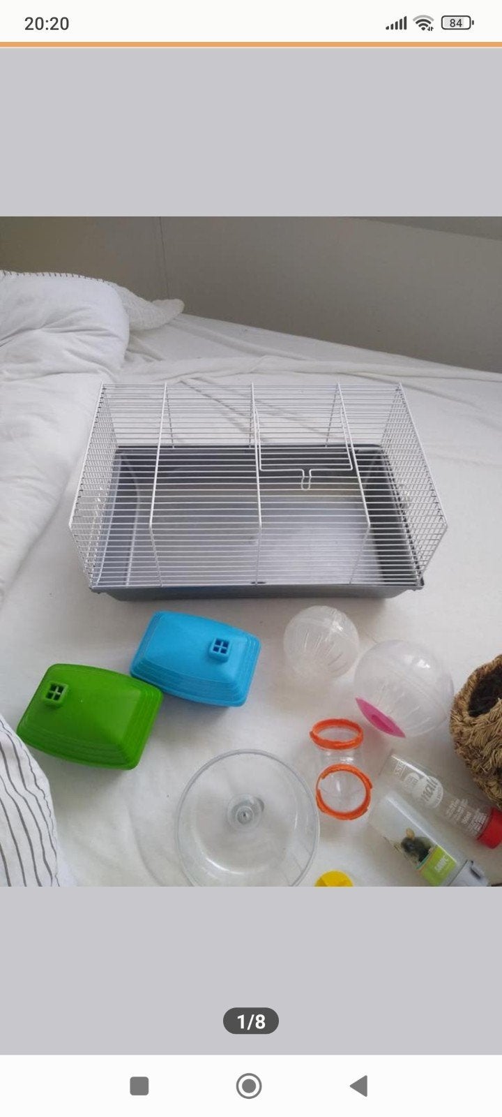 Hamsterkooi met accessoires, Dieren en Toebehoren, Knaagdieren en Konijnen | Hokken en Kooien, Kooi, Gebruikt, Minder dan 75 cm