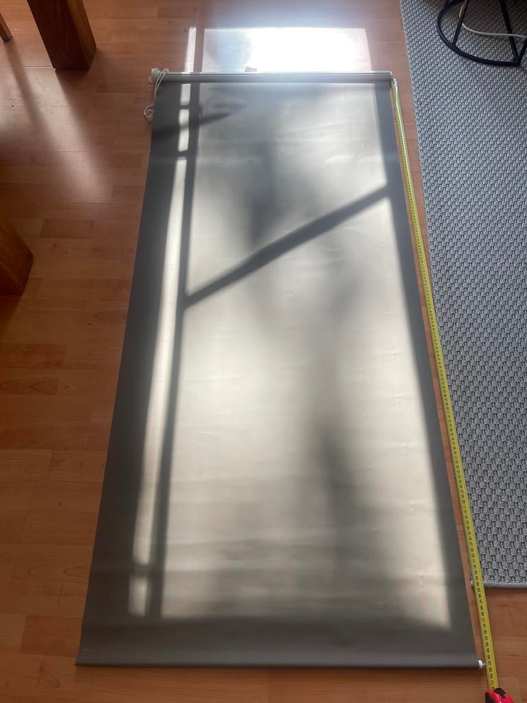 Rolgordijn verduisterend grijs 155x70 cm, Ophalen, Zo goed als nieuw