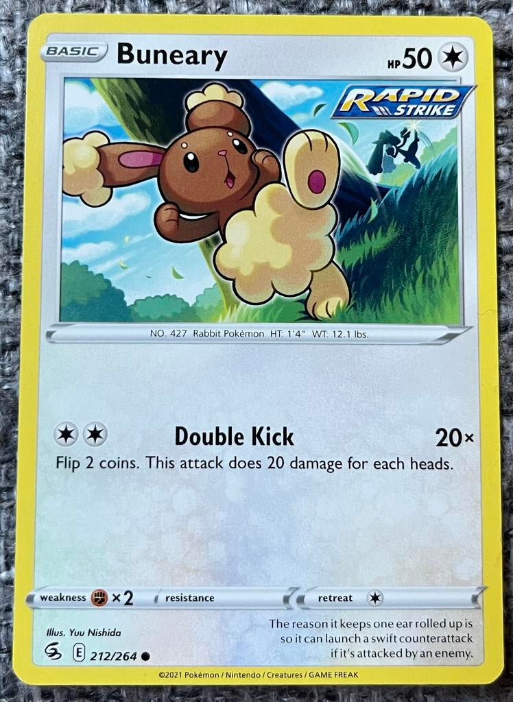 Pokémonkaart van Buneary (427) • Fusion Strike (212/264), Verzenden, Nieuw, Losse kaart