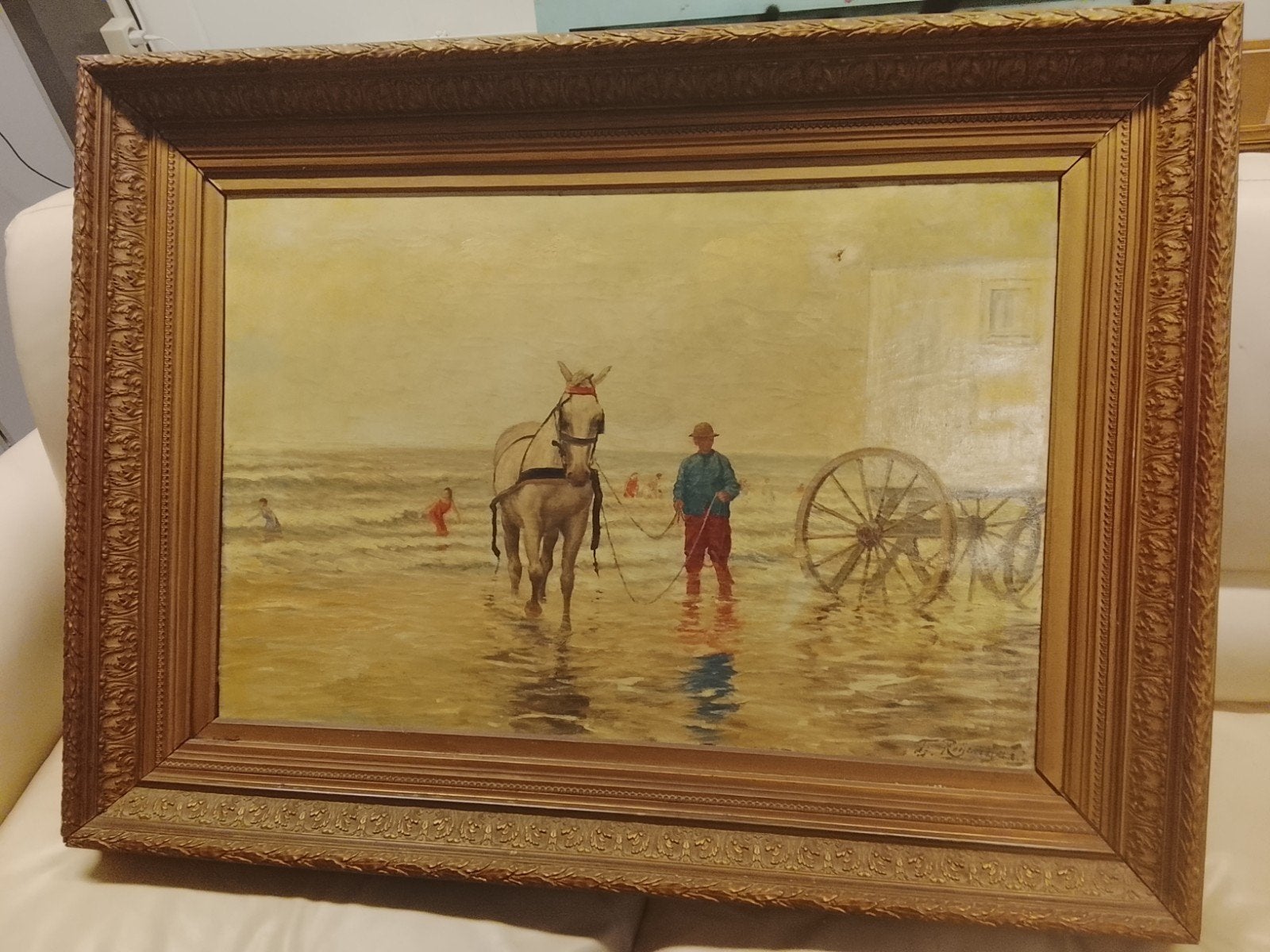 Tjerk reijenga schilderij 1858-1929 Scheveningen, Ophalen