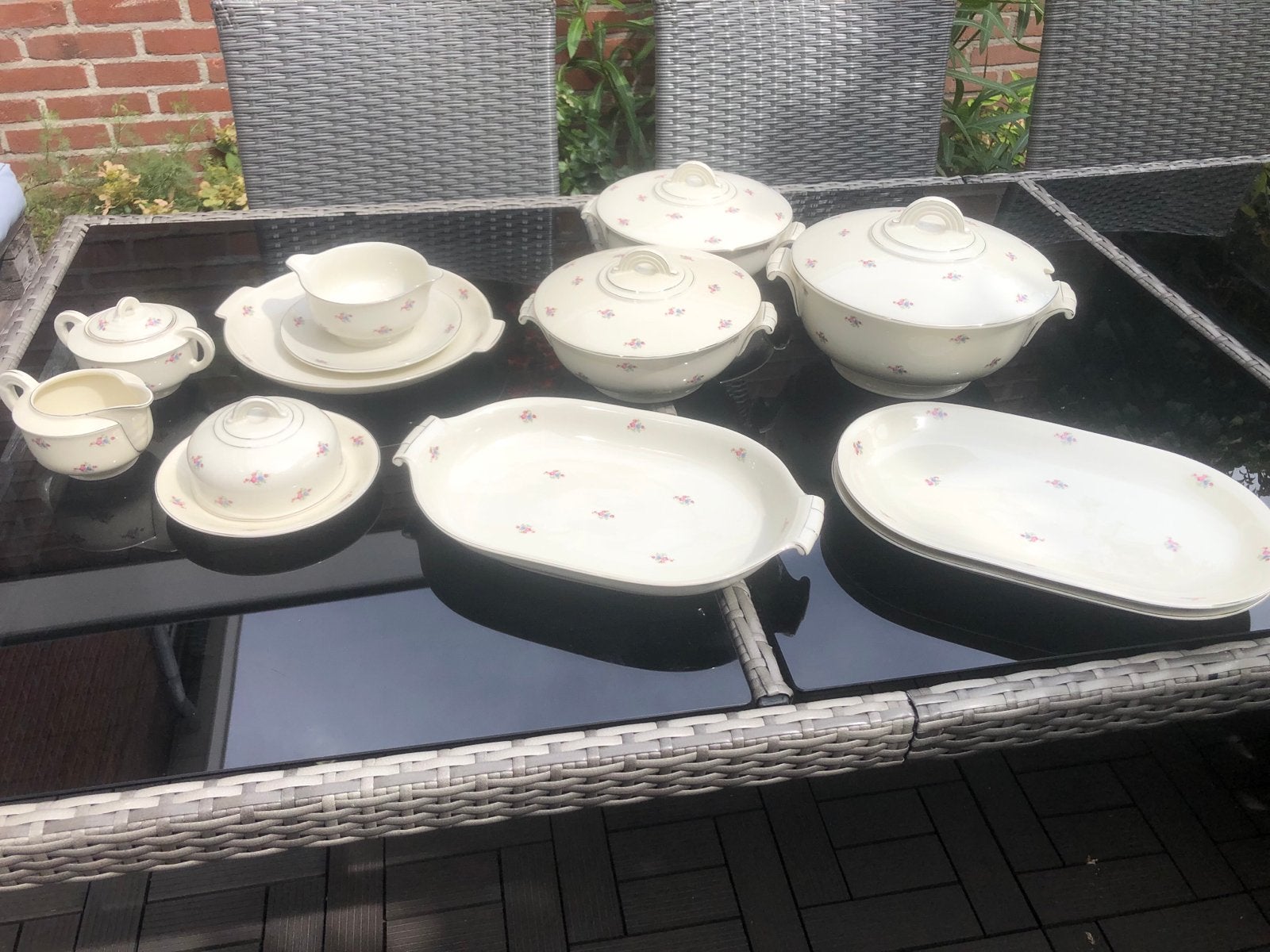 Prachtig Vintage Servies Set met Bloemmotief, Ophalen