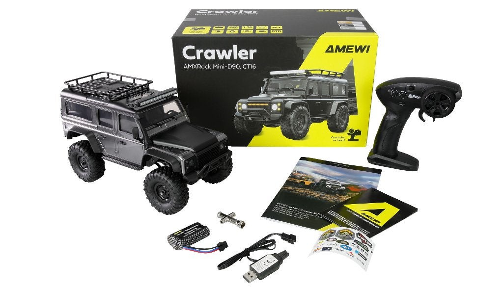 AMXRock Mini-D90 Scale Crawler 4WD 1/16 RTR grey