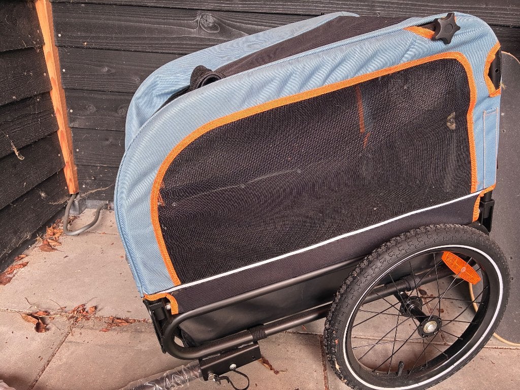 Fietskar, Dieren en Toebehoren, Topmast, Ophalen, Zo goed als nieuw, Hondenfietskar