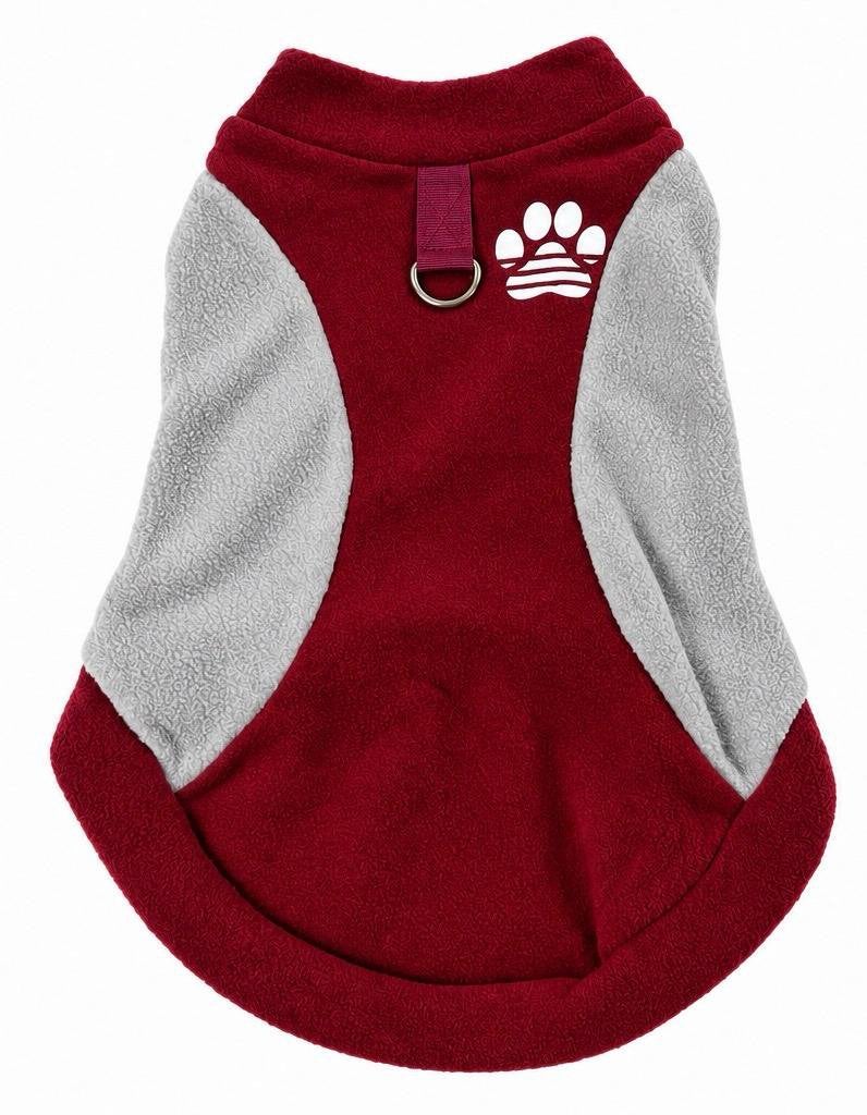 Fleece Hondentrui Bordeauxrood & Grijs, Dieren en Toebehoren, Ophalen of Verzenden, Nieuw, Hondenjas