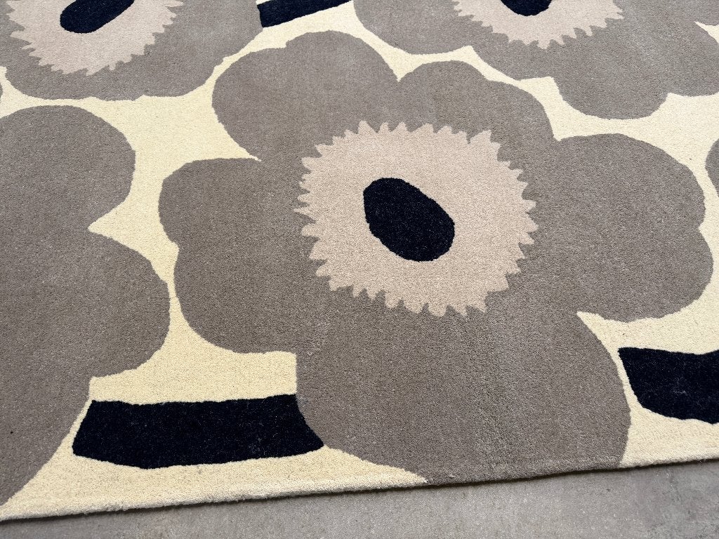 Brink en Campman Unikko Greige Vloerkleed 250x350 cm, Ophalen of Verzenden, Modern, Bloemmotief, Onbekend, Rechthoekig