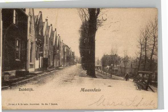 Maassluis Zuiddijk st 1901, Verzenden, Voor 1920, Gelopen, Zuid-Holland