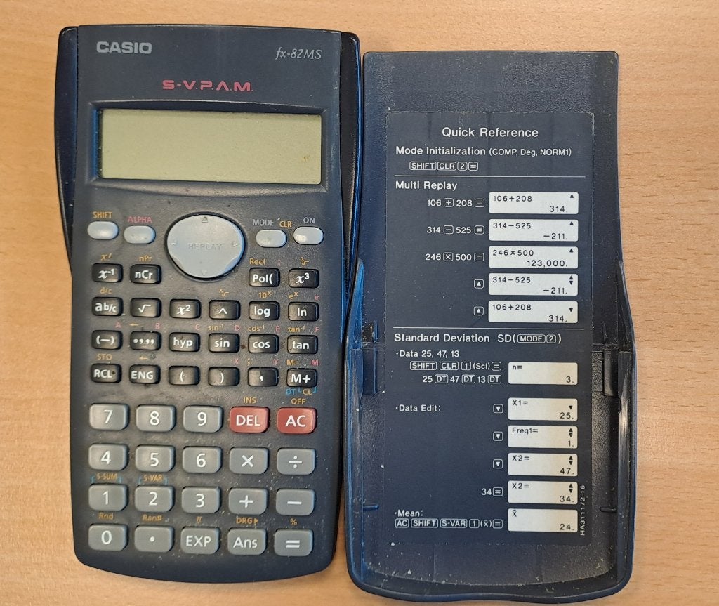 Rekenmachine Casio FX-82MS, Gebruikt, -, -, Casio