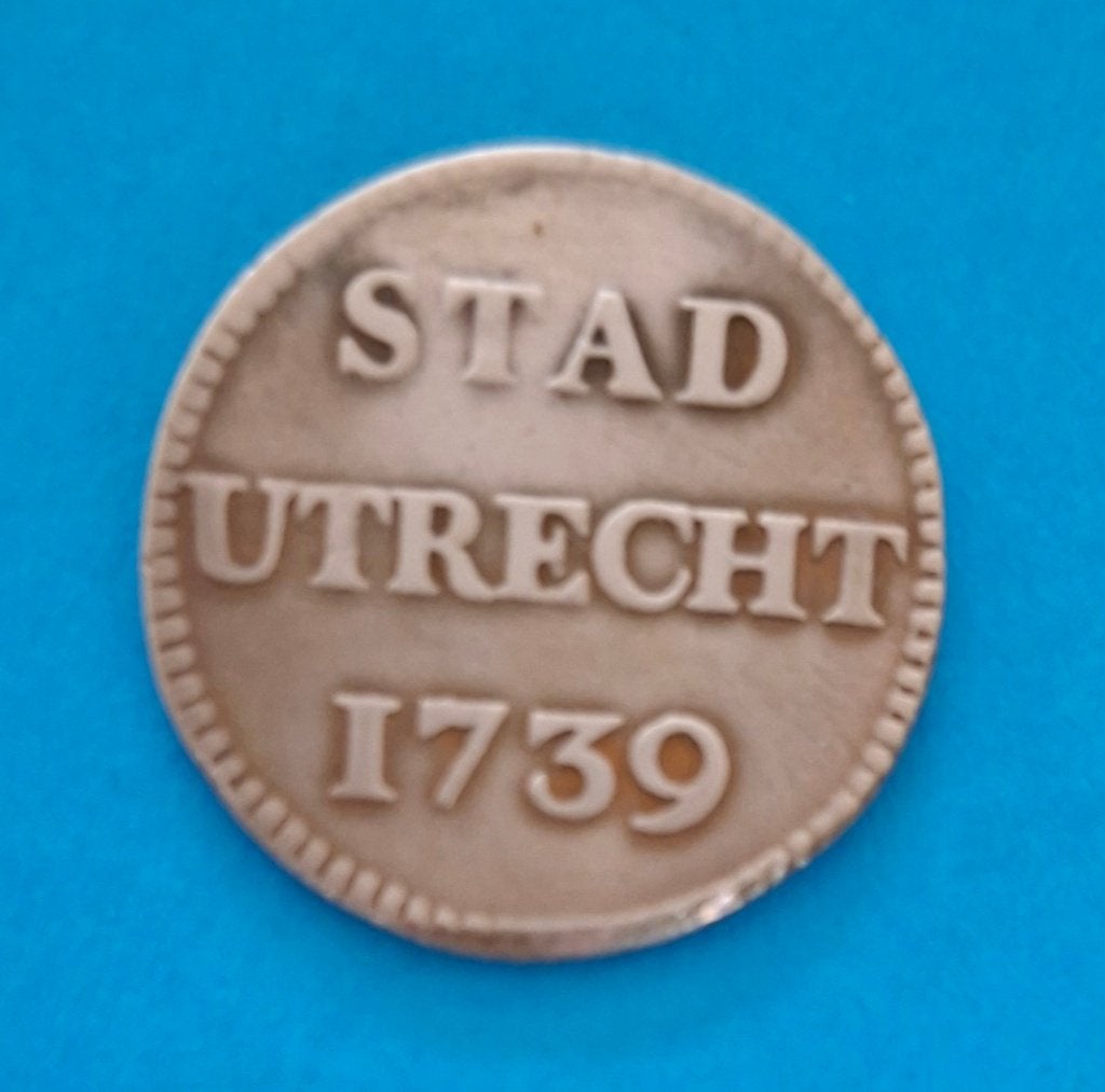 Zilveren afslag Duit 1739 Utrecht Stad, Vóór koninkrijk, Verzenden, Zilver, Overige waardes