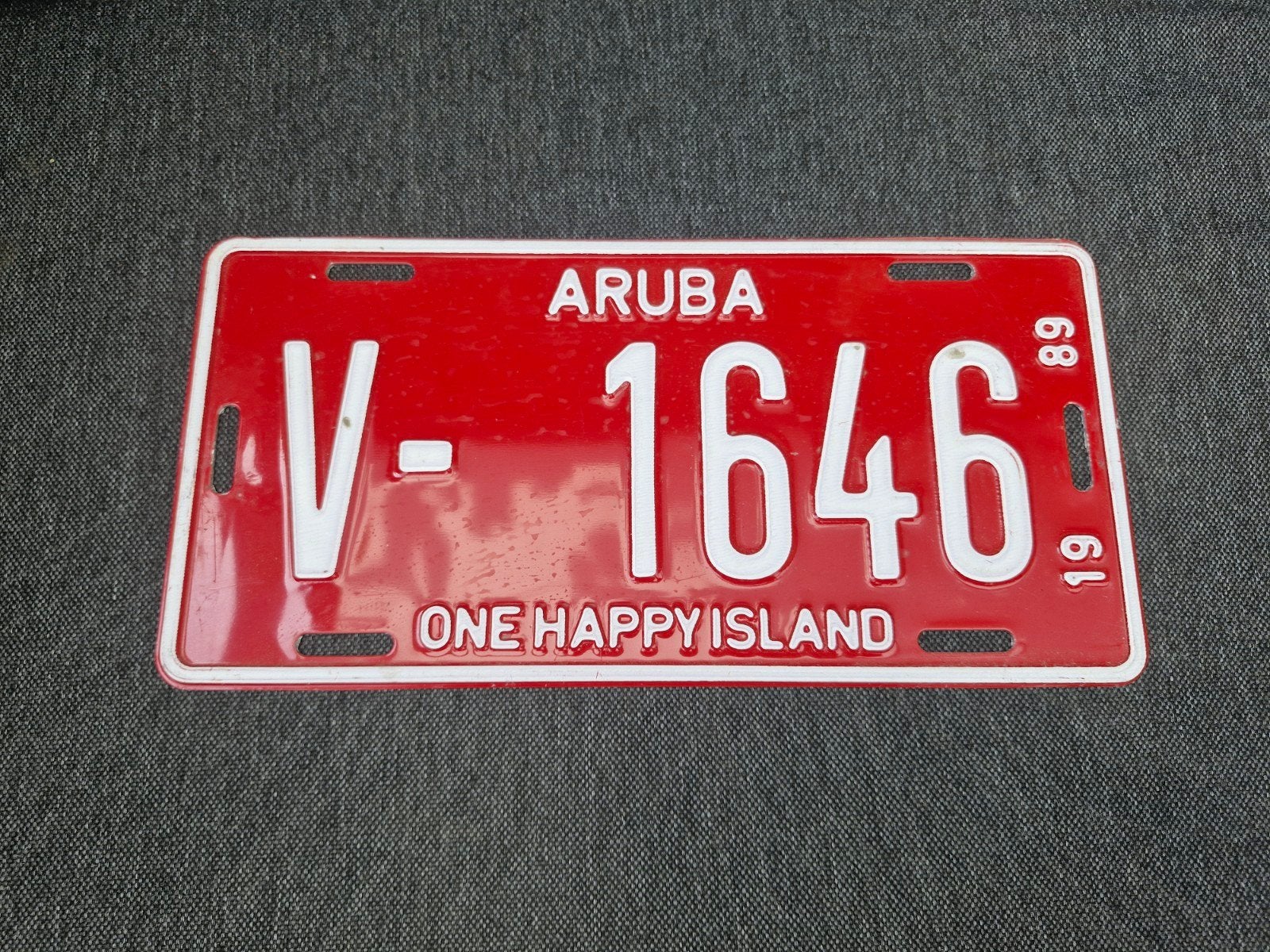 Aruba kentekenplaat nummerbord Nummerplaat License plate, Verzenden, Gebruikt, Auto's