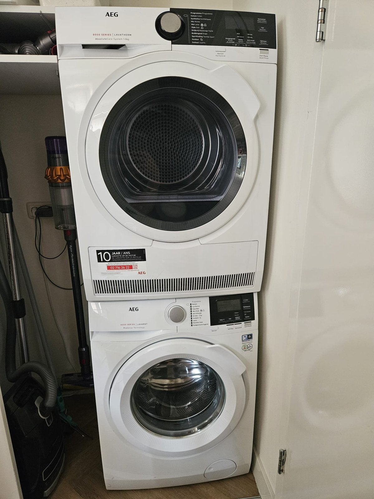 Goed onderhouden AEG warmtepompdroger / droger en wasmachine, Witgoed en Apparatuur, Wasdrogers, Ophalen, 6 tot 8 kg, Gebruikt